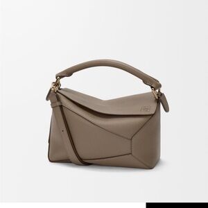 Loewe Taupe Puzzle Shoulder Bag